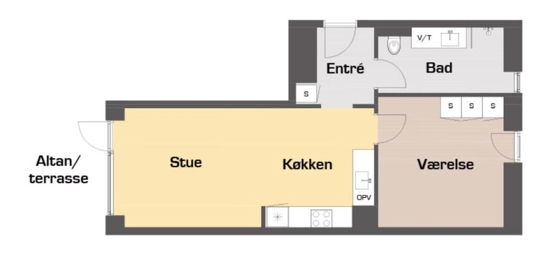 Appartement Cool 1-bed W. Private Terrace Odense